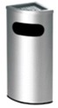 S Steel Corner With Ashtray Bin